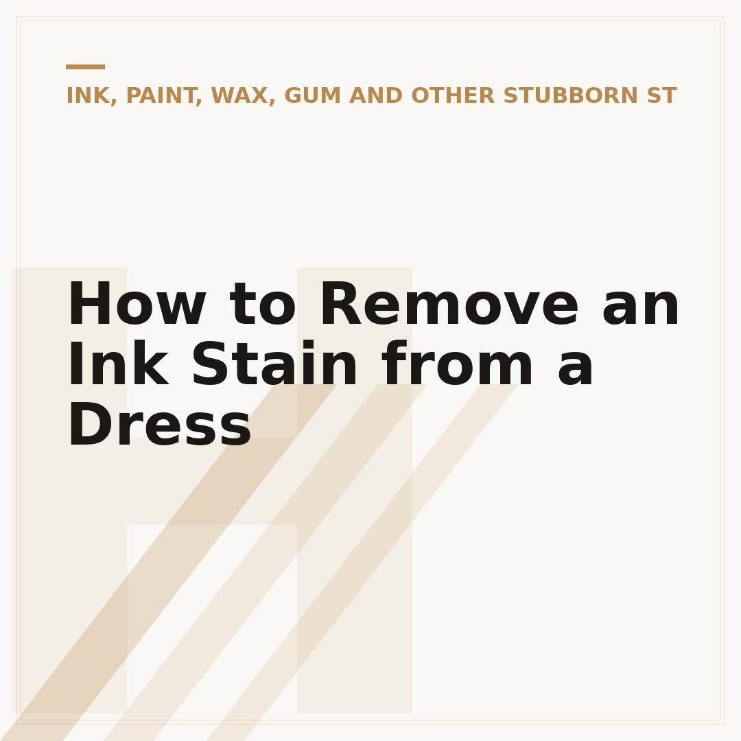 How to Remove an Ink Stain from a Dress