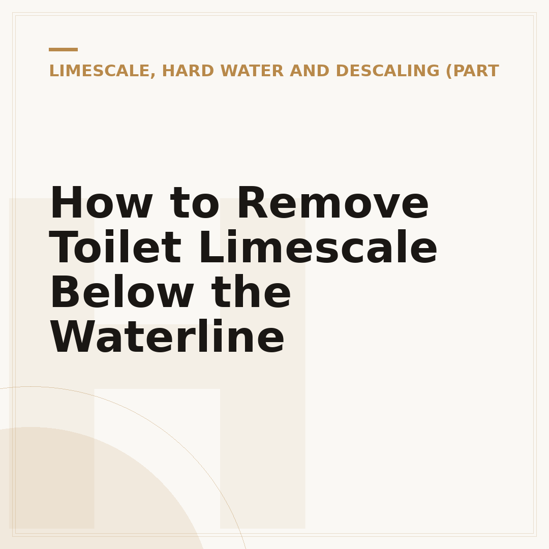 How to Remove Toilet Limescale Below the Waterline
