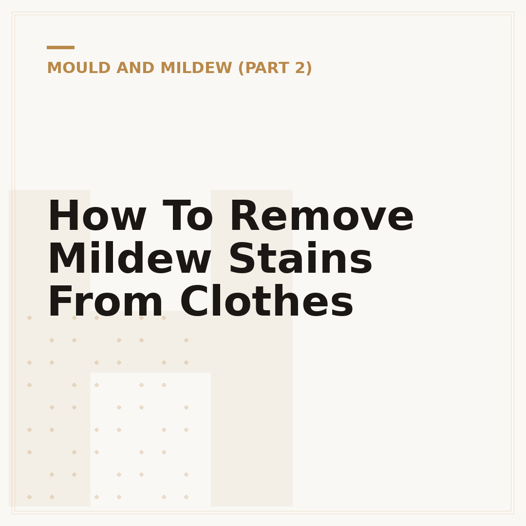 How To Remove Mildew Stains From Clothes