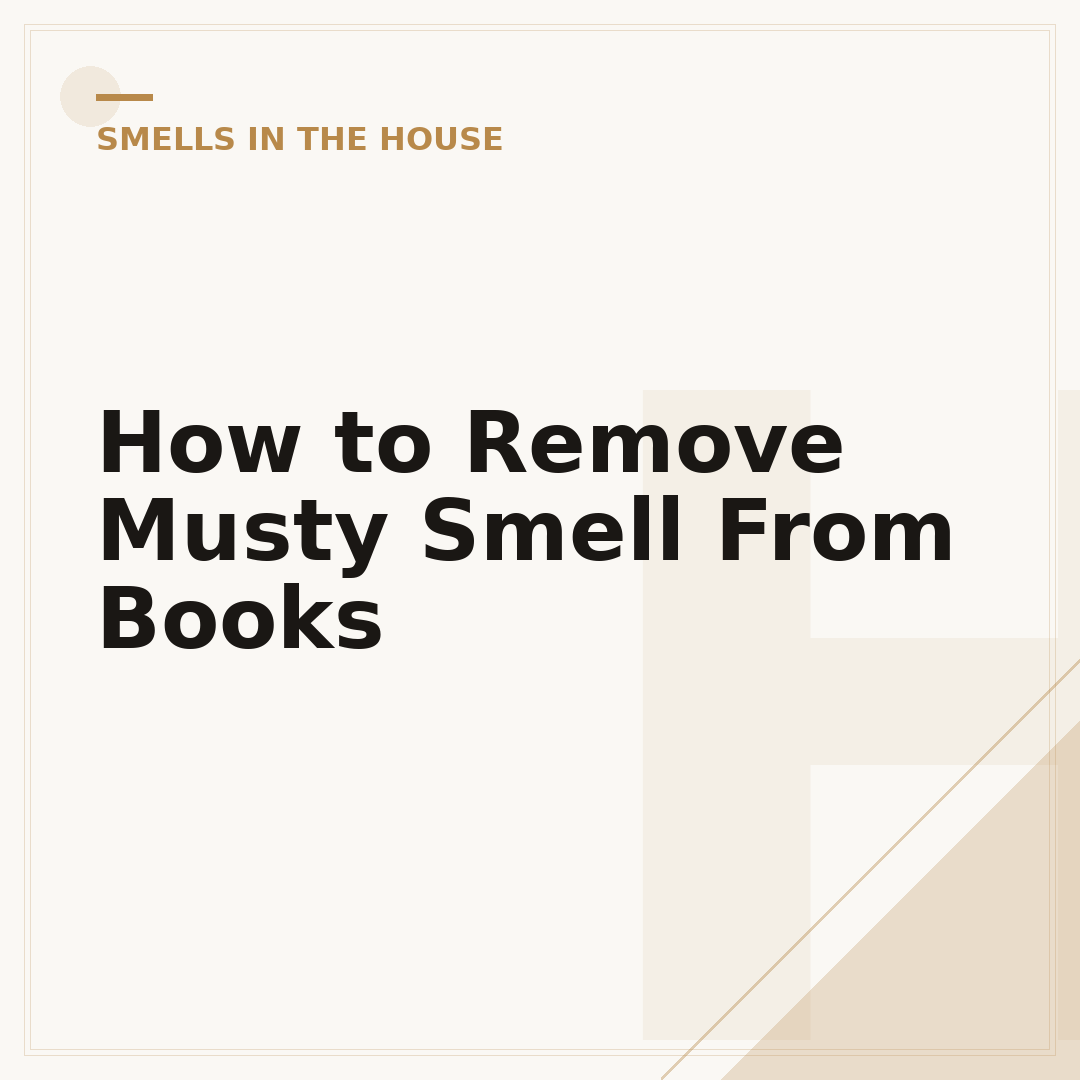How to Remove Musty Smell From Books