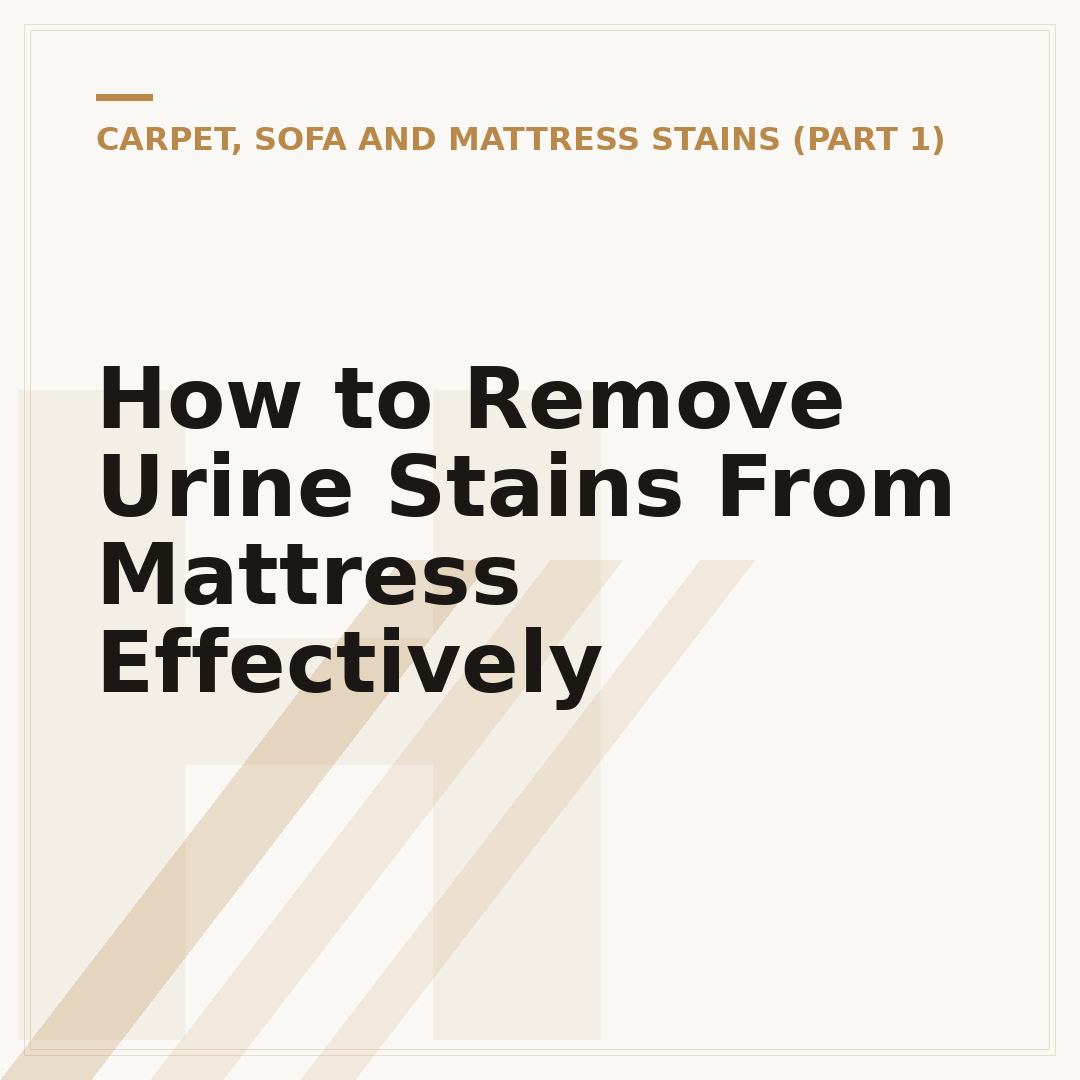 How to Remove Urine Stains From Mattress Effectively