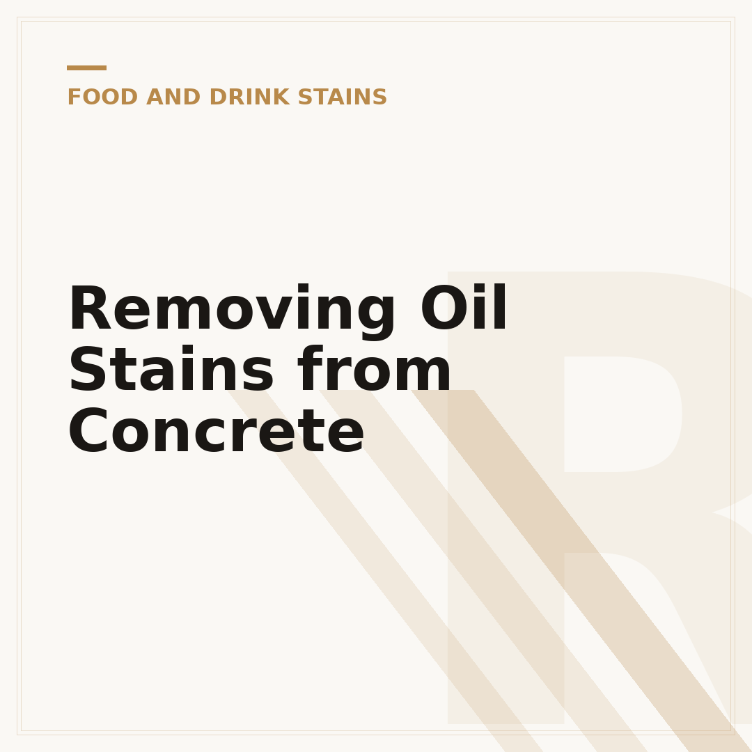 Removing Oil Stains from Concrete