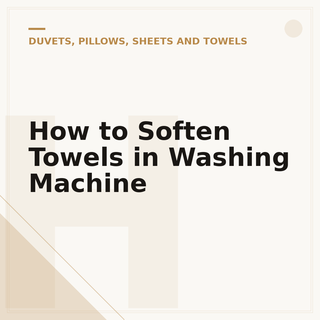 How to Soften Towels in Washing Machine