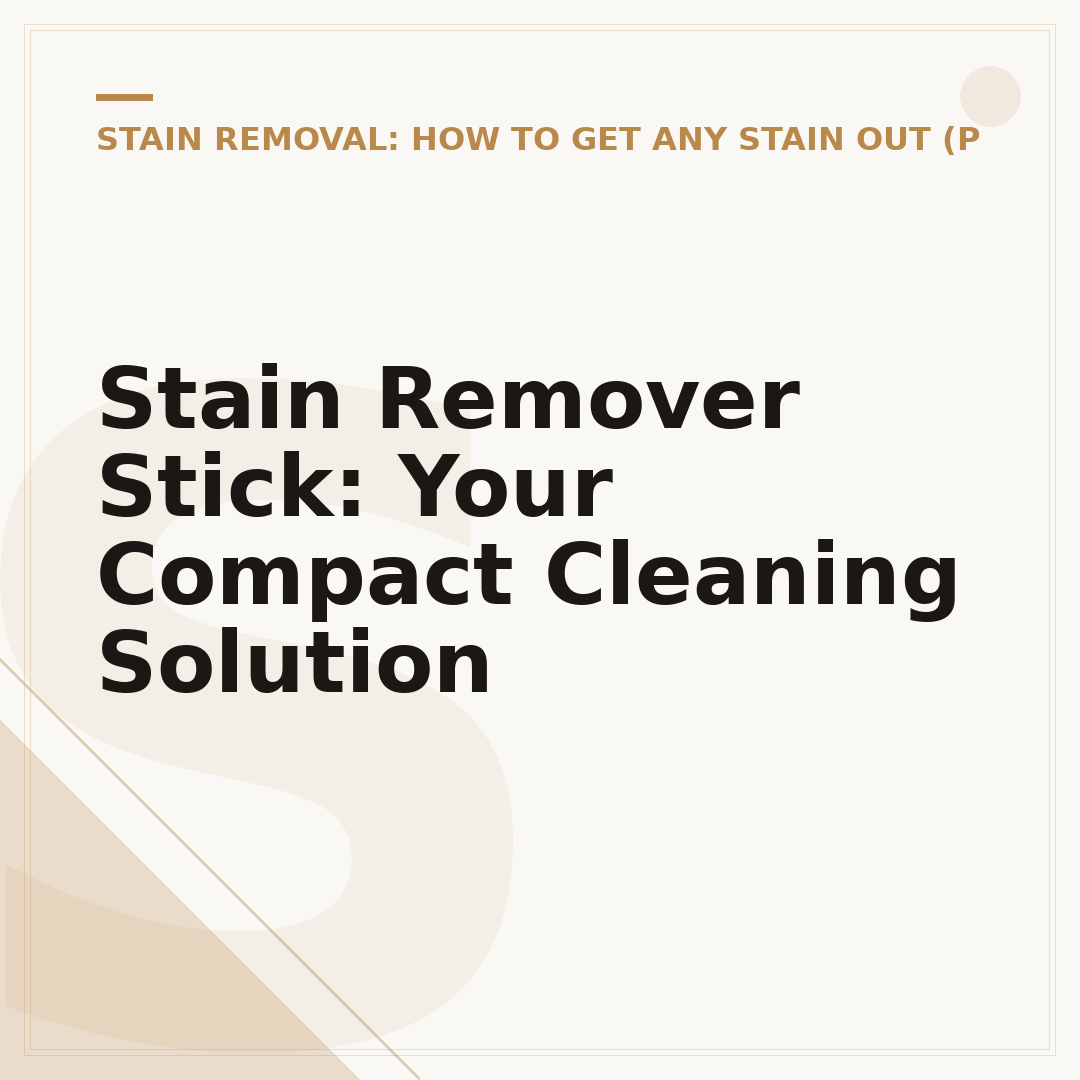 Stain Remover Stick: Your Compact Cleaning Solution