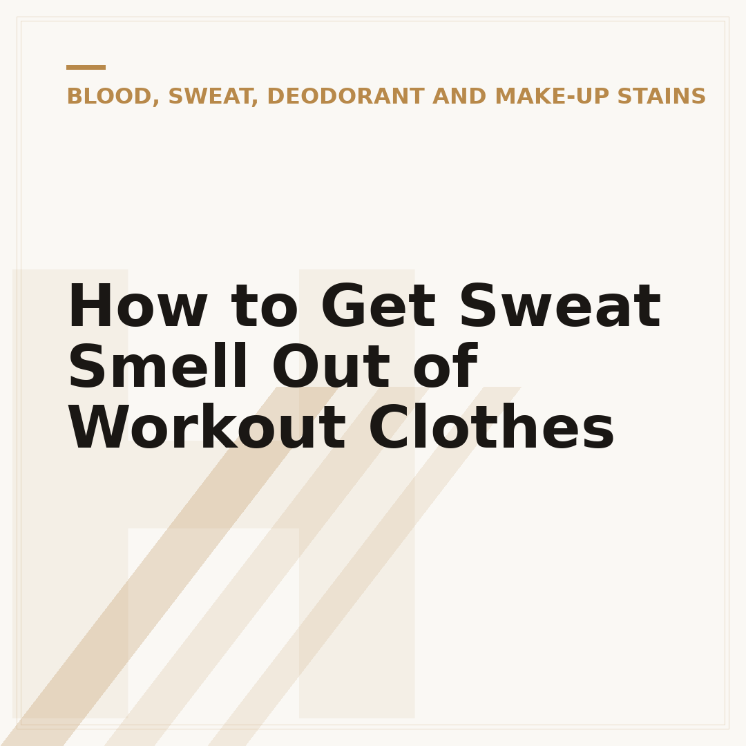 How to Get Sweat Smell Out of Workout Clothes