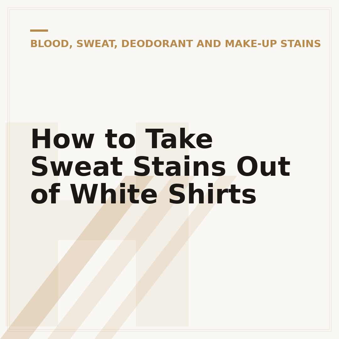 How to Take Sweat Stains Out of White Shirts