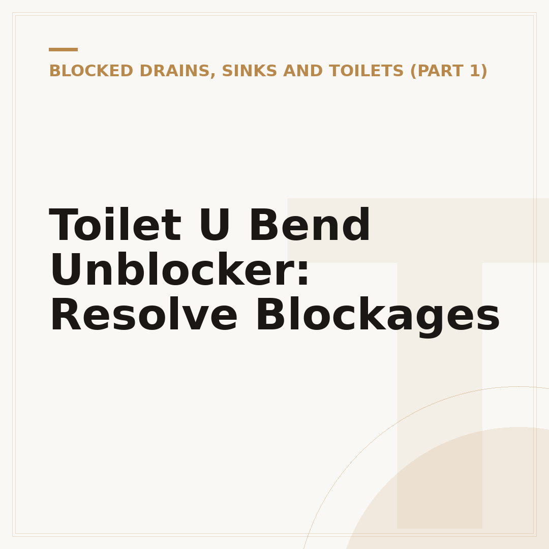 Toilet U Bend Unblocker: Resolve Blockages