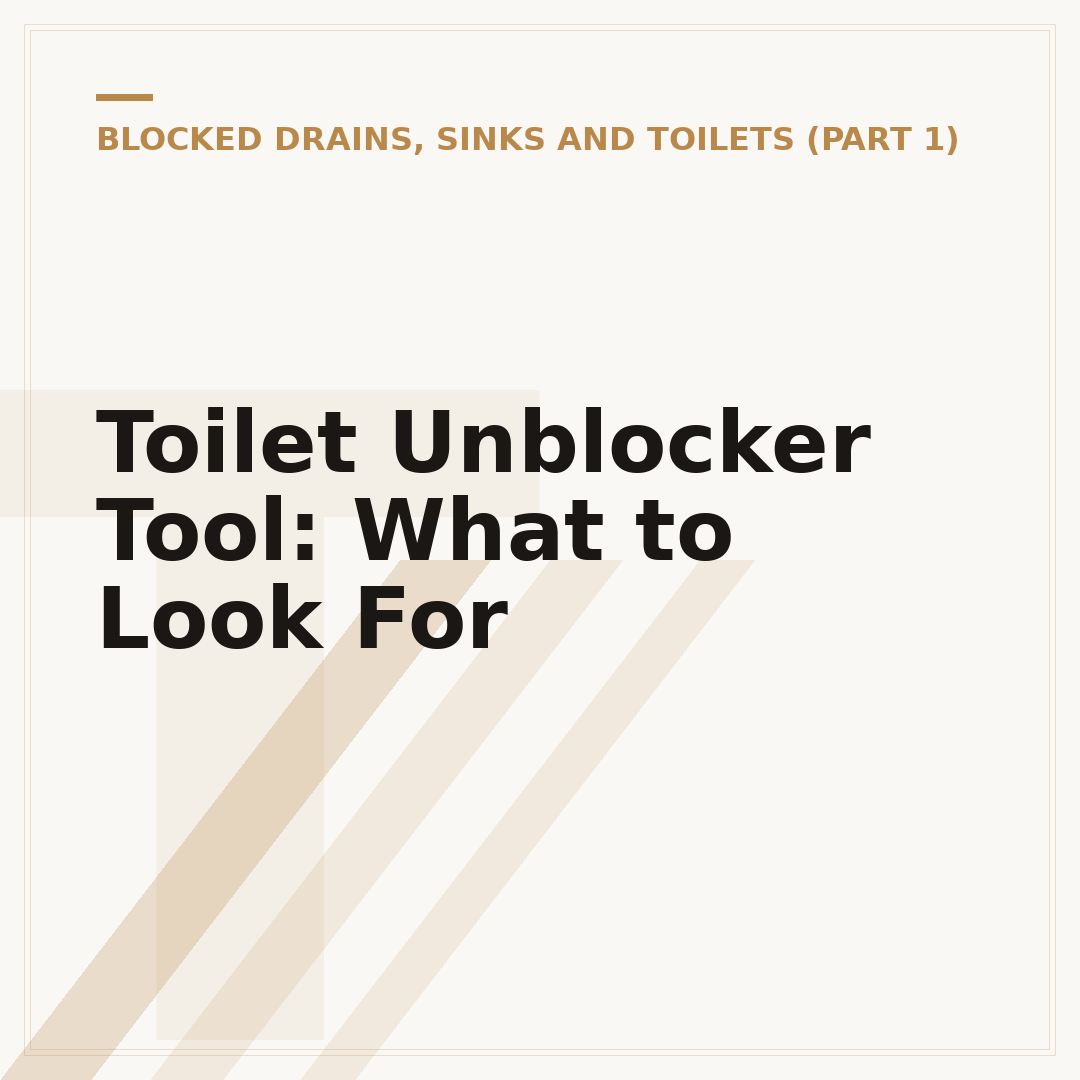 Toilet Unblocker Tool: What to Look For