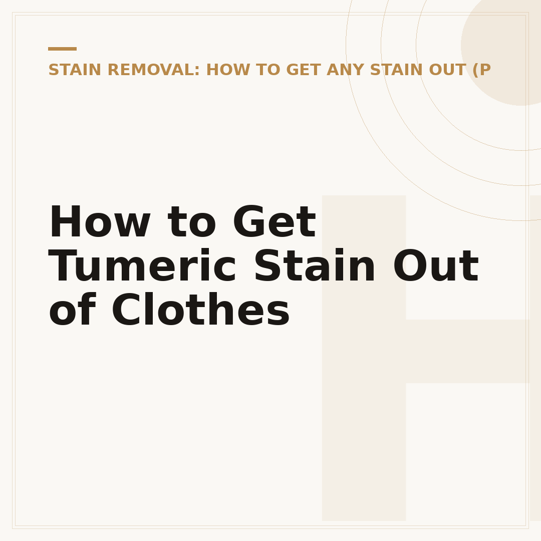 How to Get Tumeric Stain Out of Clothes