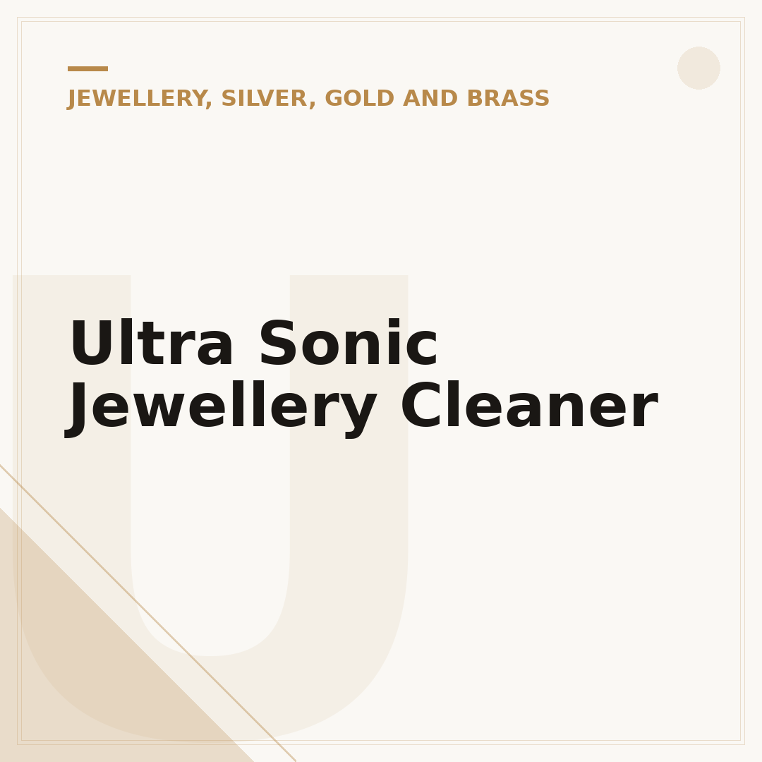 Ultra Sonic Jewellery Cleaner