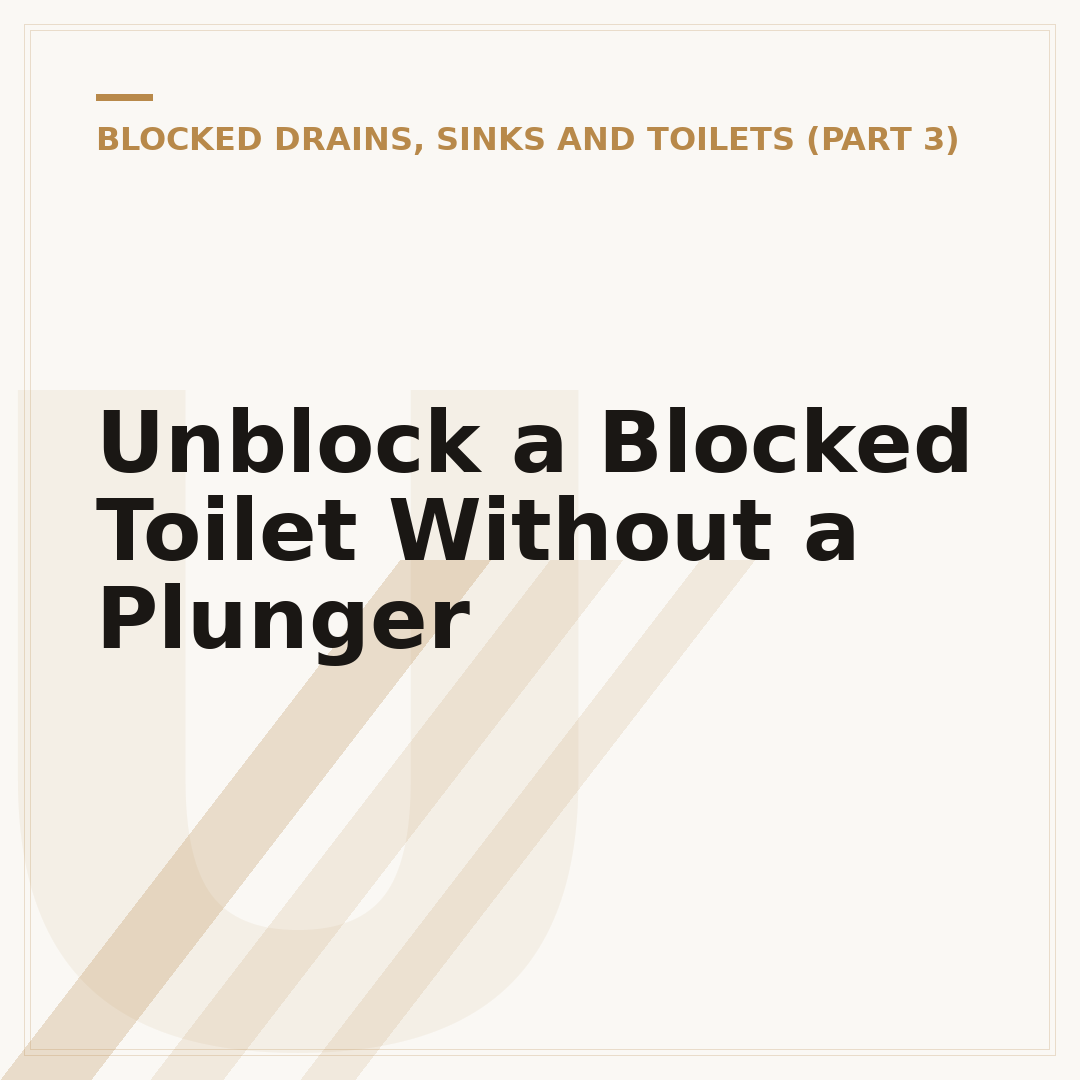 Unblock a Blocked Toilet Without a Plunger