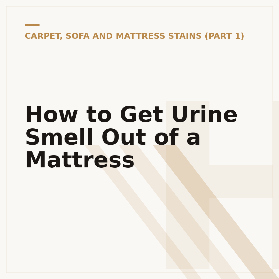 How to Get Urine Smell Out of a Mattress