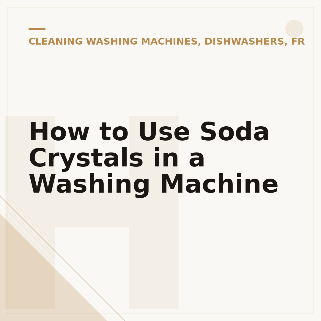 How to Use Soda Crystals in a Washing Machine
