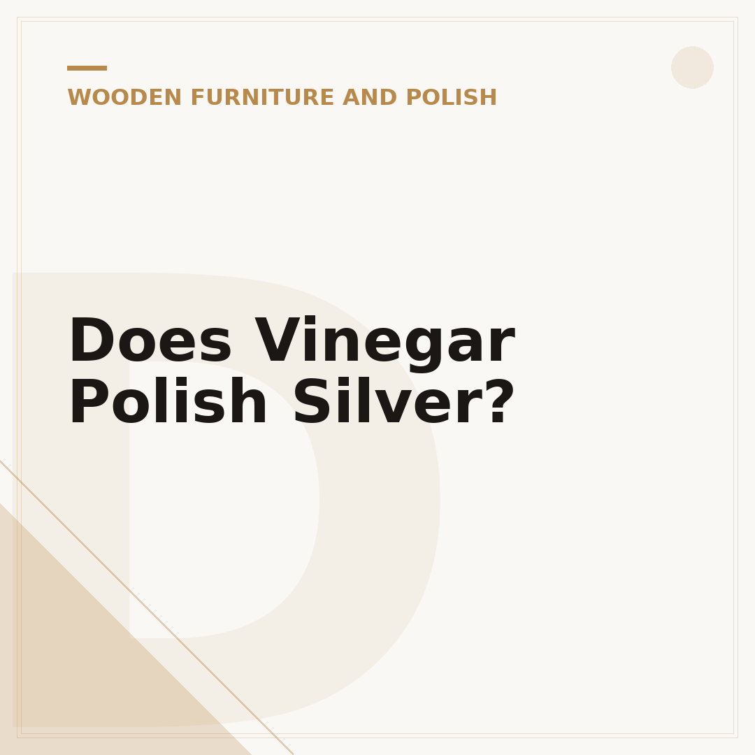Does Vinegar Polish Silver?