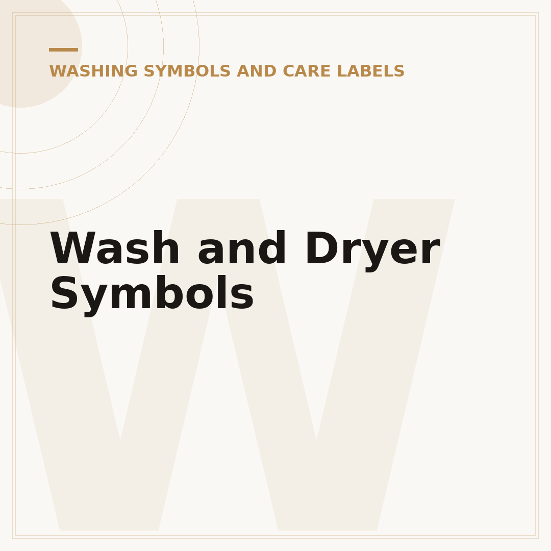 Wash and Dryer Symbols