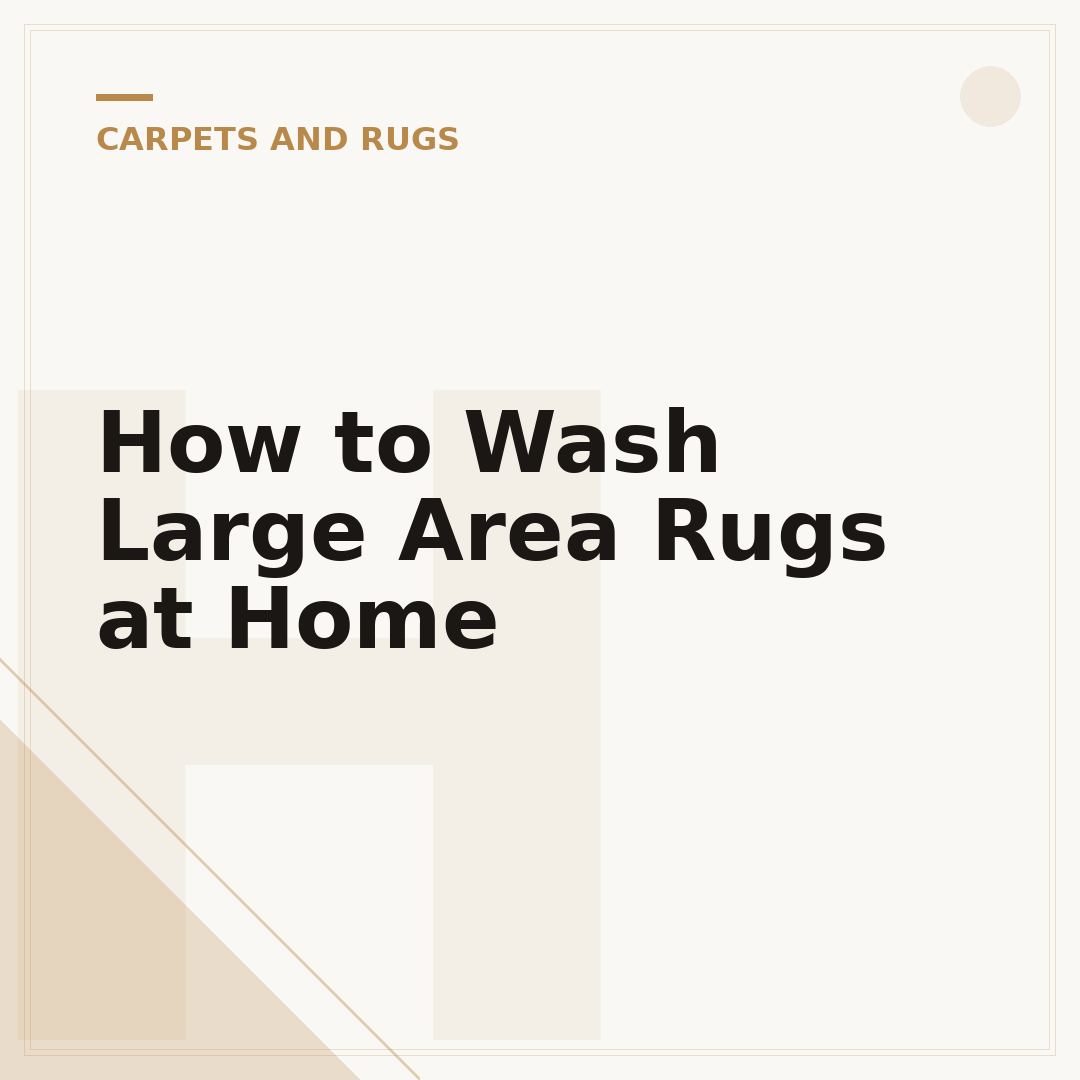 How to Wash Large Area Rugs at Home