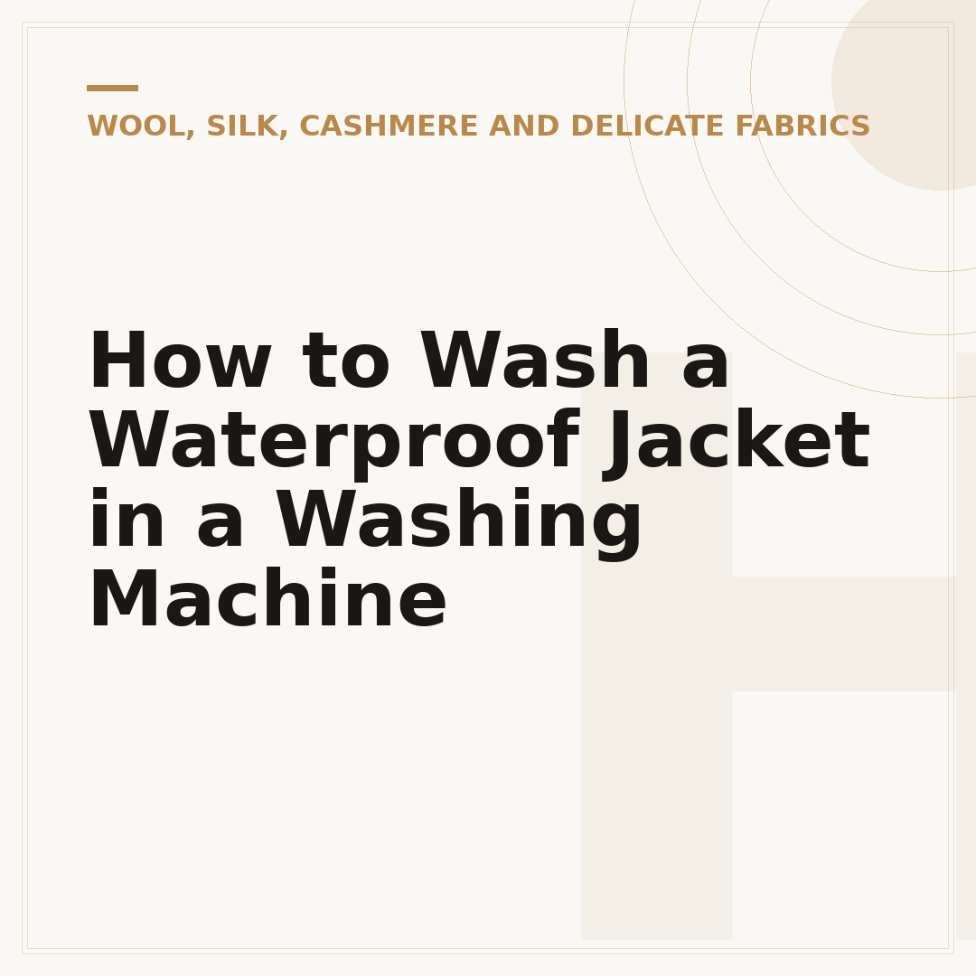 How to Wash a Waterproof Jacket in a Washing Machine
