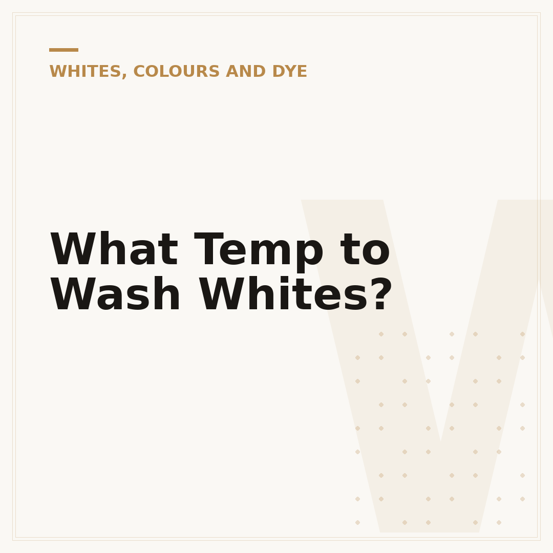 What Temp to Wash Whites?