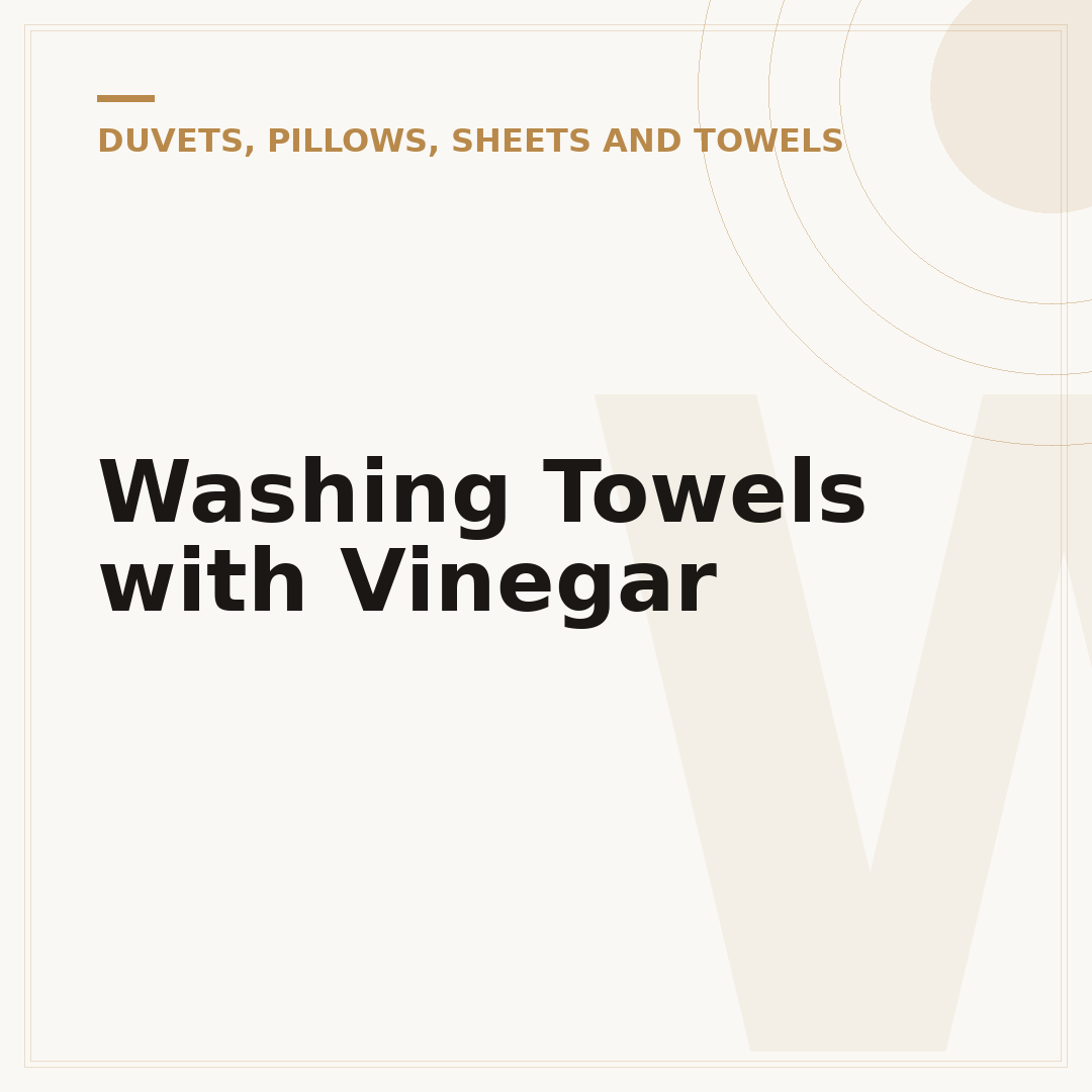 Washing Towels with Vinegar
