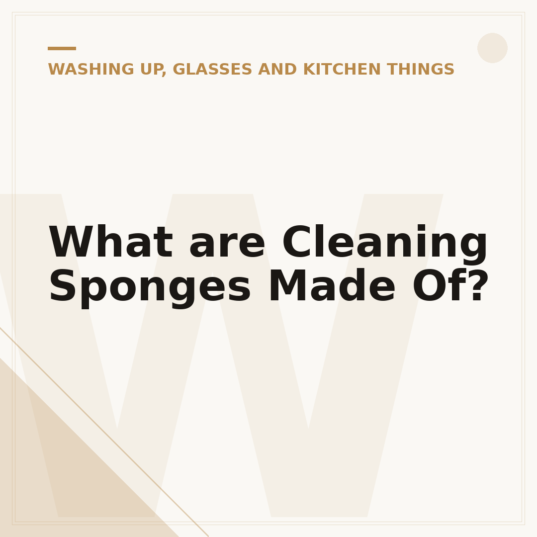What are Cleaning Sponges Made Of?