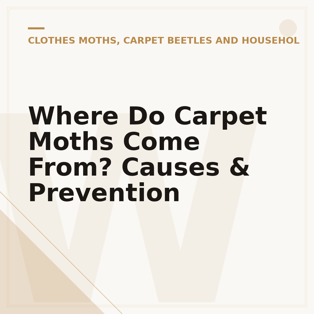 Where Do Carpet Moths Come From? Causes & Prevention
