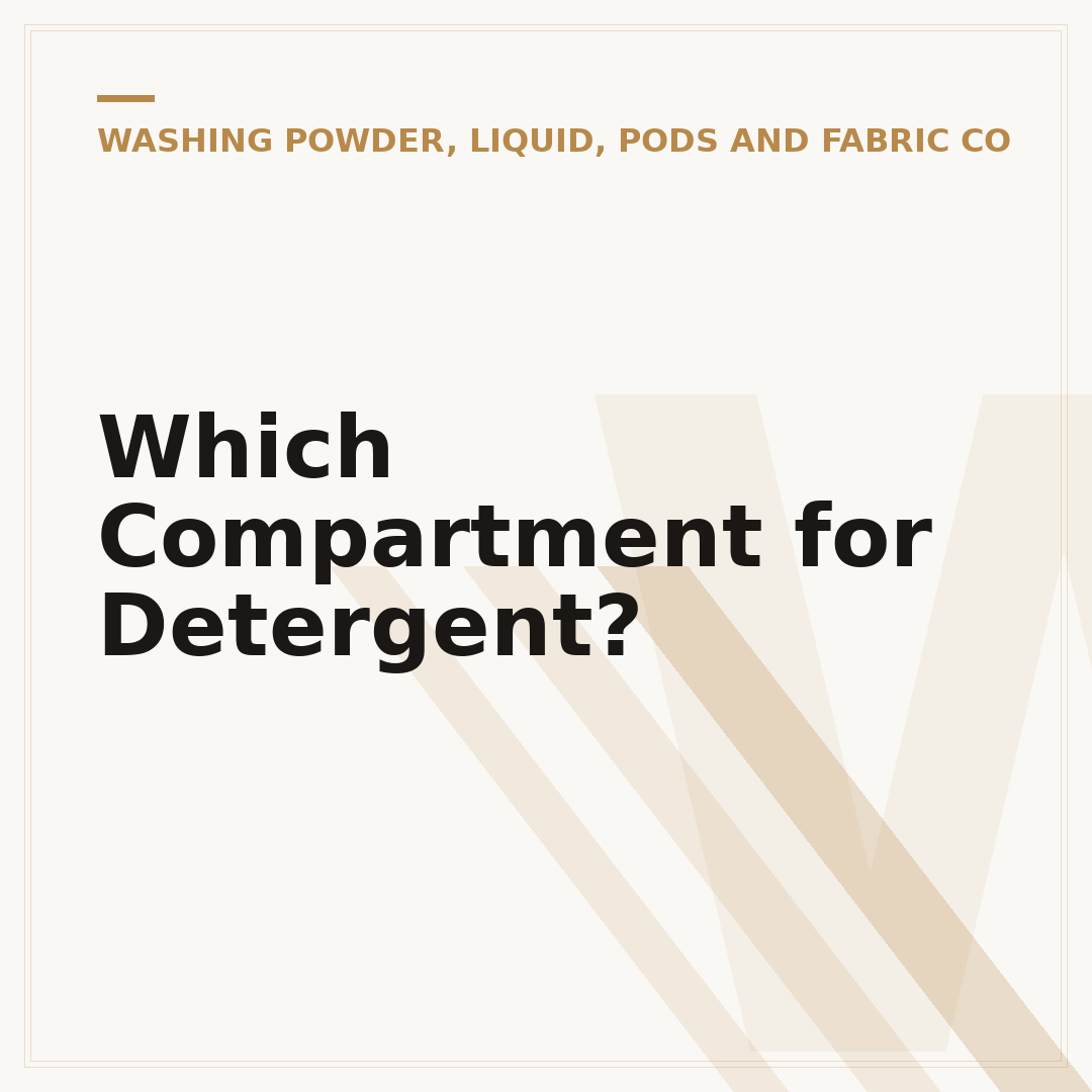 Which Compartment for Detergent?