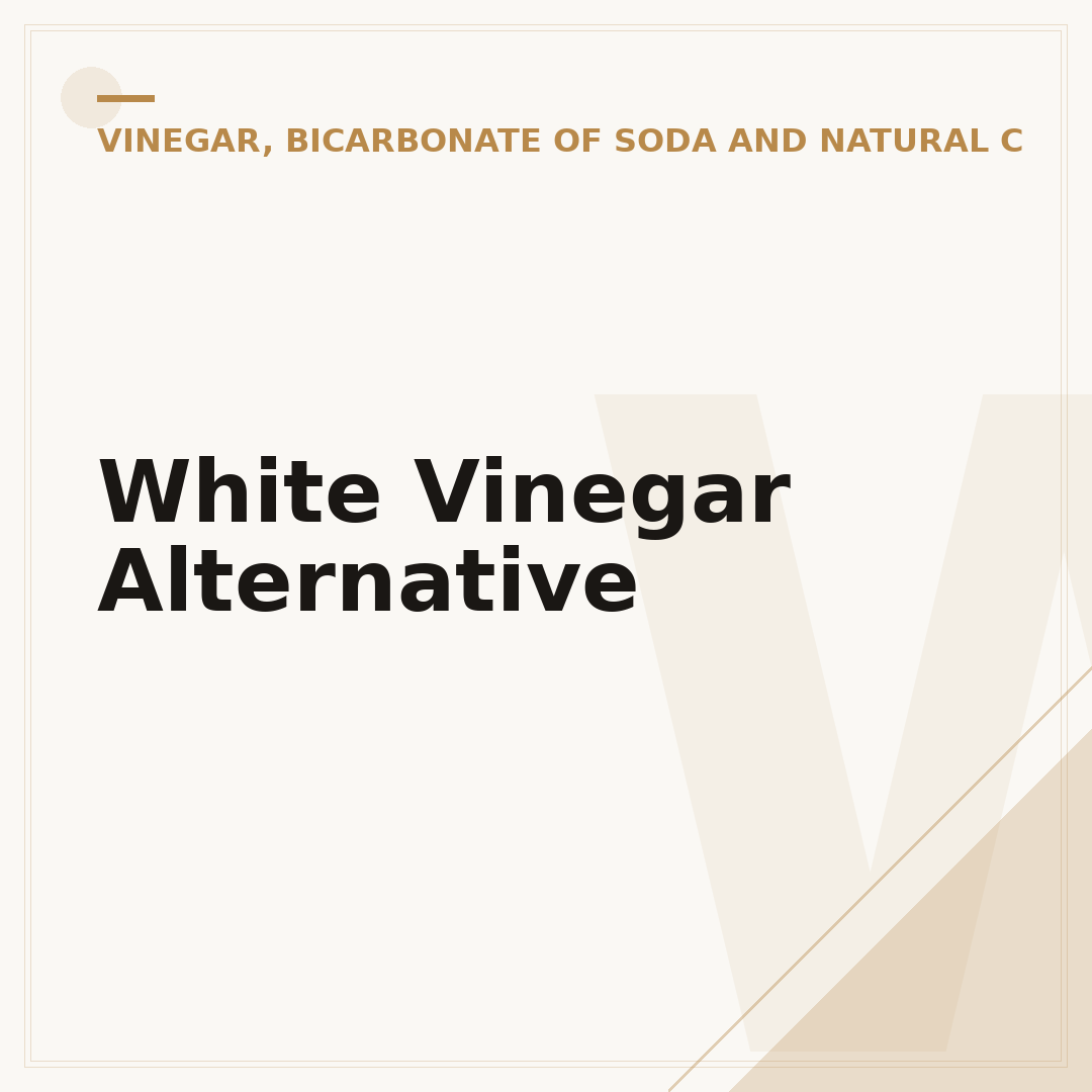 White Vinegar Alternative