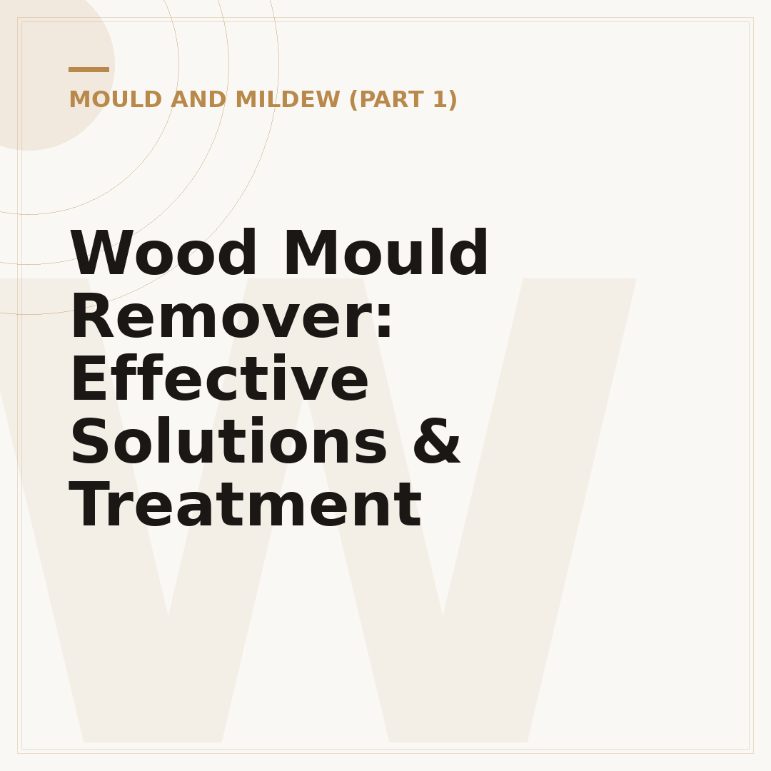Wood Mould Remover: Effective Solutions & Treatment